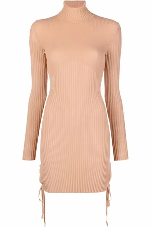 ANDREADAMO Robe nervurée à col roulé