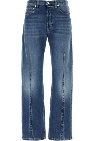 Alexander McQueen Jean droit à détails de coutures