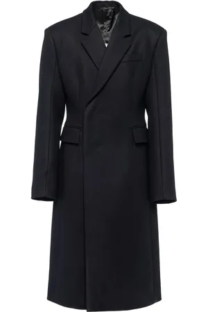 Prada Manteau en laine à boutonnière croisée