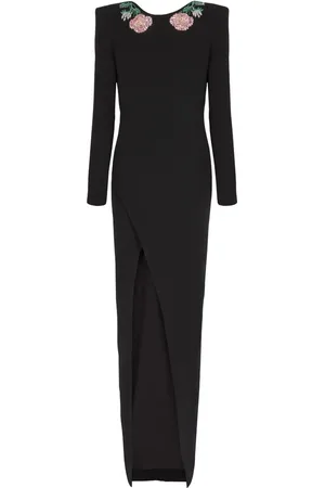 Balmain Robe longue à ornements en sequins