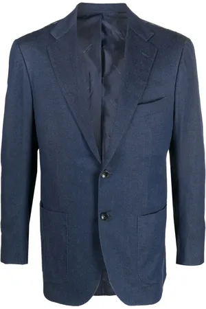 Kiton Blazer en coton à simple boutonnage