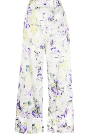 OFF-WHITE Pantalon palazzo à fleurs