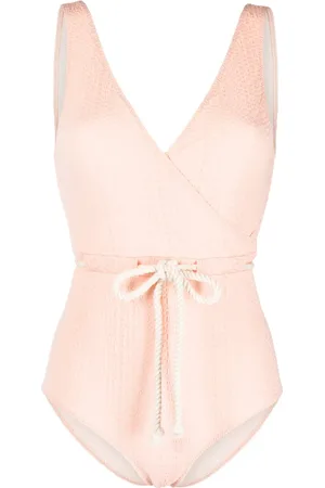 Lisa Marie Fernandez Maillot de bain ceinturé à col v