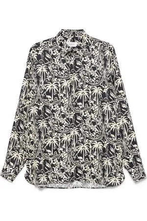 LANEUS Chemise à imprimé graphique