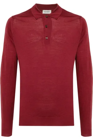 JOHN SMEDLEY Polo en laine à manches longues