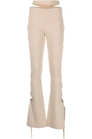 ANDREADAMO Pantalon évasé à détails de découpes