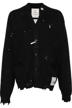 Maison Mihara Yasuhiro Cardigan brodé à effet usé