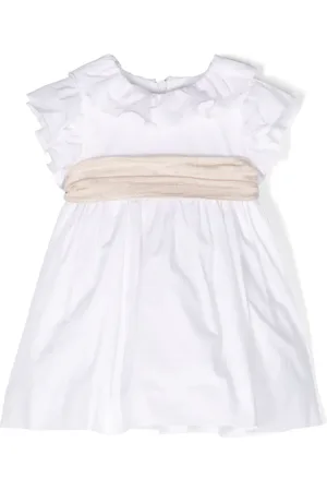 Le Bebé Enfant Robe en coton à détail de nœud