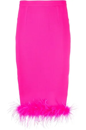 Styland Jupe crayon à ornements de plumes