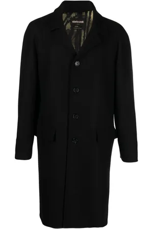 Roberto Cavalli Manteau long à simple boutonnage