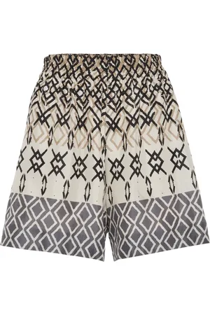 Brunello Cucinelli Short à motif géométrique