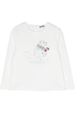Il gufo T-shirt en coton à imprimé graphique