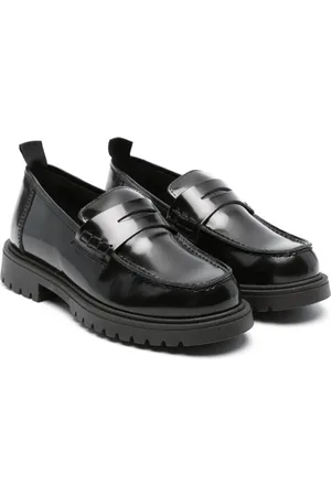 DOUUOD KIDS Mocassins en cuir à design à enfiler