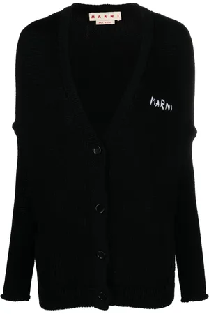 Marni Cardigan en coton à logo brodé