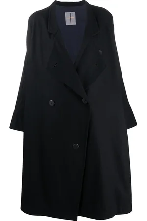 Issey Miyake Manteau à boutonnière croisée