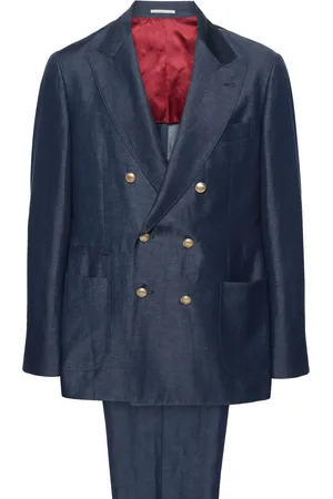 Brunello Cucinelli Costume à veste à boutonnière croisée