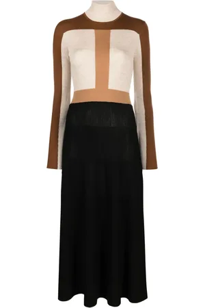 Chloé Robe en laine à design colour block