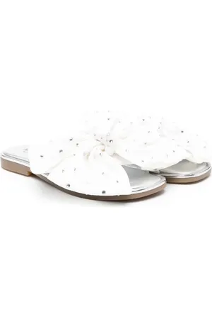 MONNALISA Tongs en cuir à détail de nœud