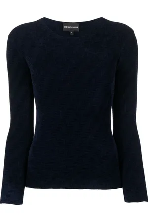 Emporio Armani Pull à motif de chevrons