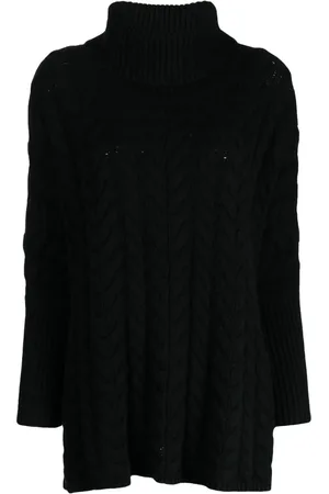 N.PEAL Pull en maille torsadée à col roulé