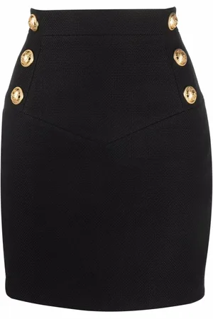 Balmain Jupe à taille haute boutonnée