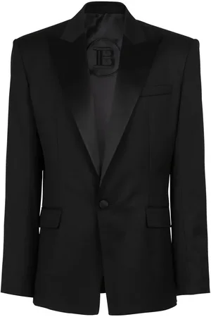 Balmain Blazer à revers en satin