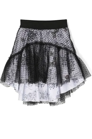 MONNALISA Jupe en tulle à imprimé botanique
