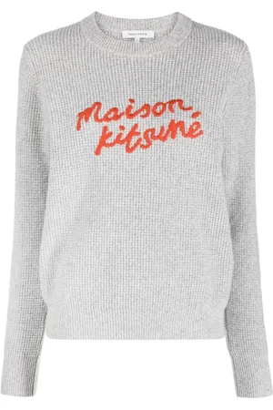 Maison Kitsuné Pull en maille gauffrée à logo brodé