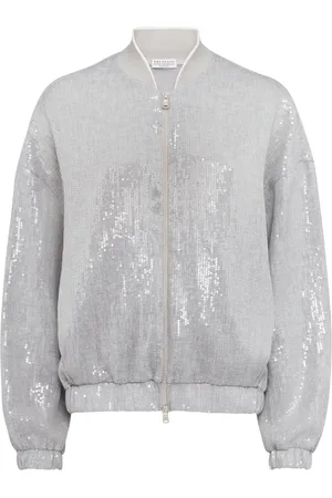Brunello Cucinelli Veste bomber à sequins
