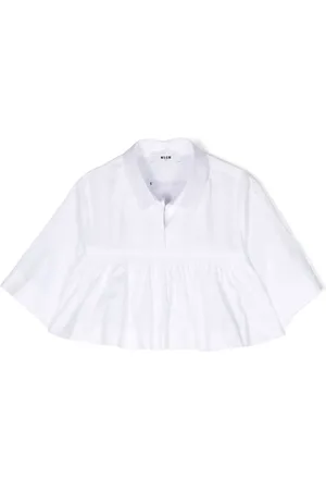 Msgm Chemise en coton à volants