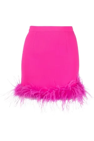 Styland Minijupe à bordures de plumes