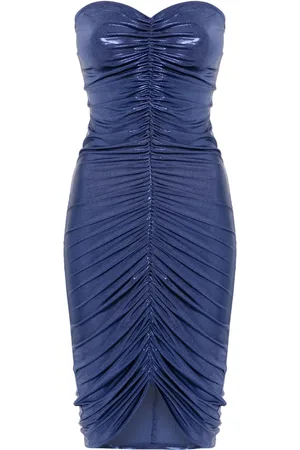 Norma Kamali Robe bustier à fronces