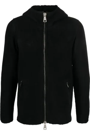 GIORGIO BRATO Veste zippée en cuir à capuche