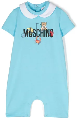 Moschino Combinaison en coton à logo imprimé