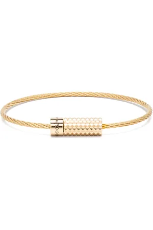 Le Gramme Bracelet Pyramid Guilloche Cable en 18ct