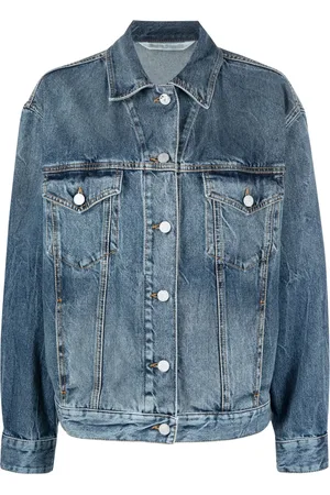 Palm Angels Veste en jean imprimée