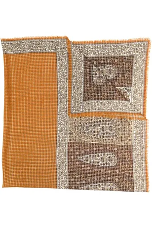 Saint Laurent Foulard en soie à motif cachemire (années 1970)
