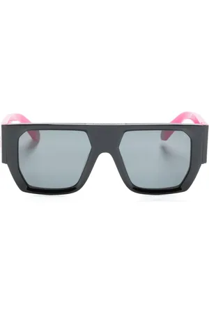 Philipp Plein Lunettes de soleil rectangulaires à logo