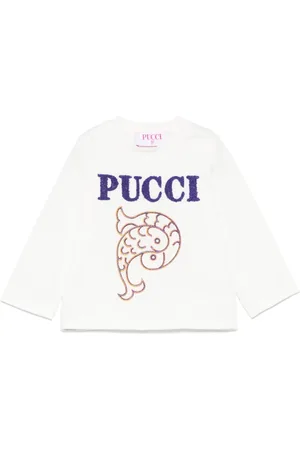 PUCCI Junior T-shirt à logo brodé