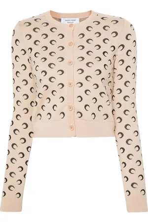 Marine Serre Cardigan à motif croissant de lune en jacquard