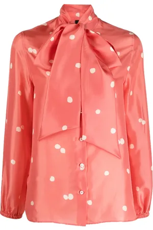 Aspesi Chemise en soie à col lavallière