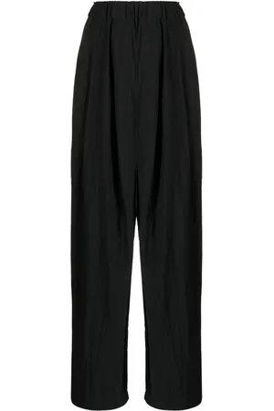 B+AB Pantalon taille-haute à effet froissé