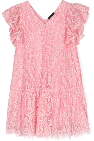 MONNALISA Robe mi-longue en dentelle à volants superposés