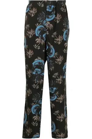 UNDERCOVER Pantalon droit à imprimé graphique