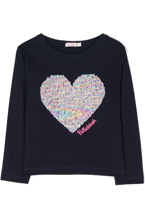 Billieblush T-shirt brodé de sequins à manches longues