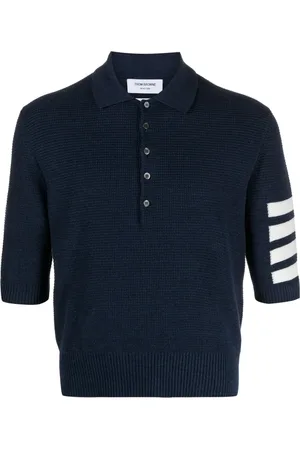 Thom Browne Polo à détail 4 bandes signature