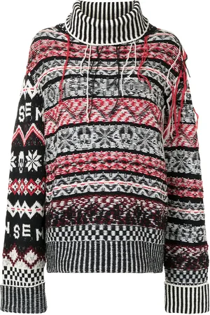 MONSE Pull en intarsia à col roulé