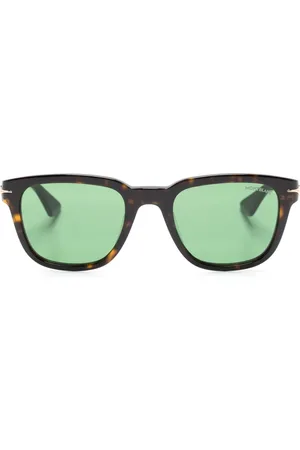 Montblanc Lunettes de soleil carrées à logo gravé