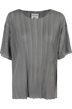 SEMICOUTURE Haut transparent à design plissé