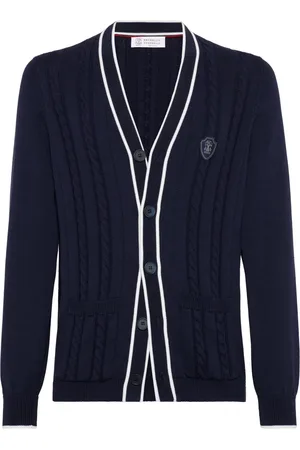 Brunello Cucinelli Cardigan en maille torsadée